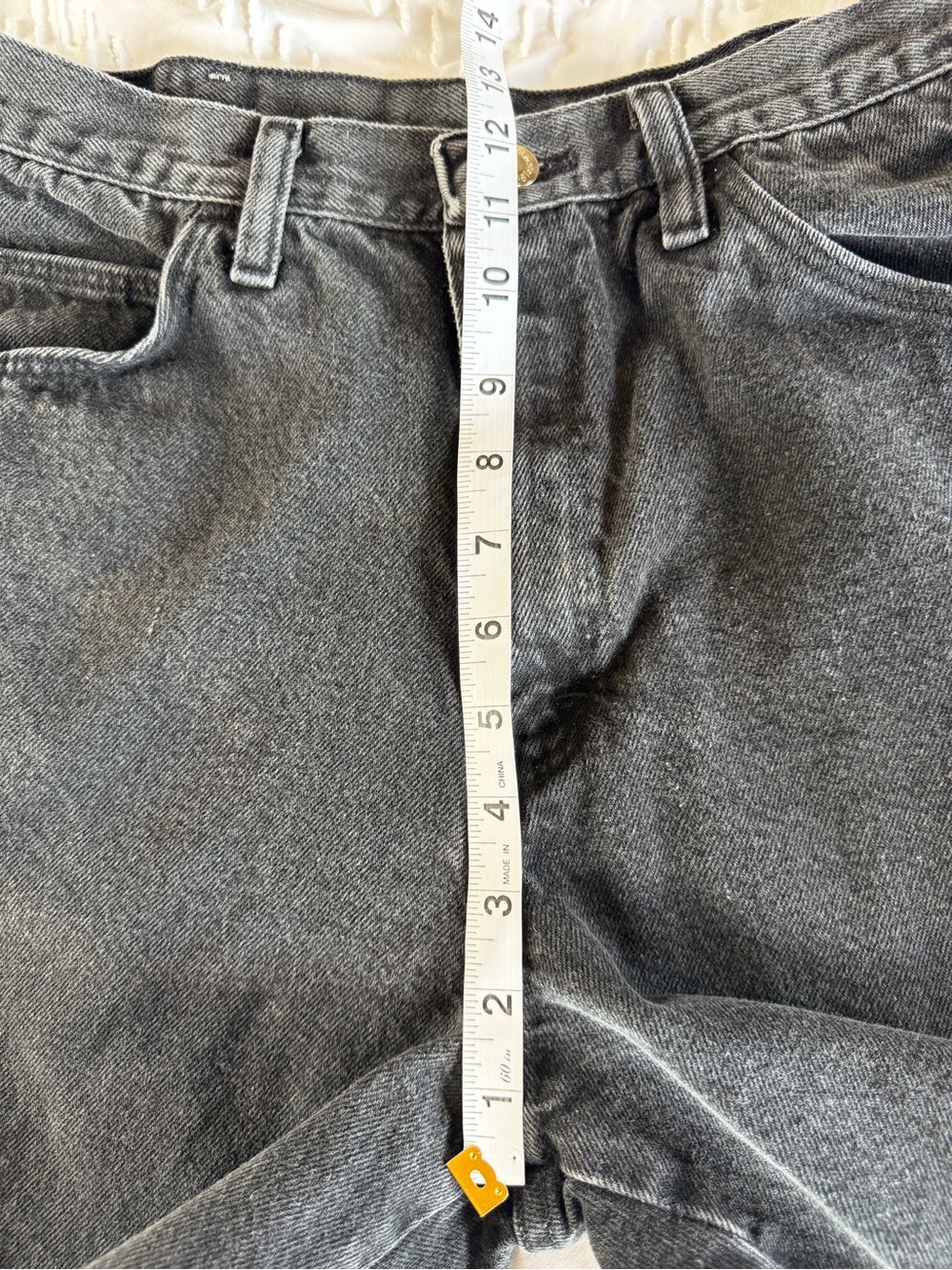 Vtg Wrangler Black Denim Shorts Mens 31 (Tag 34) Early 2000s High Rise Y2K Jorts - Picture 8 of 8
